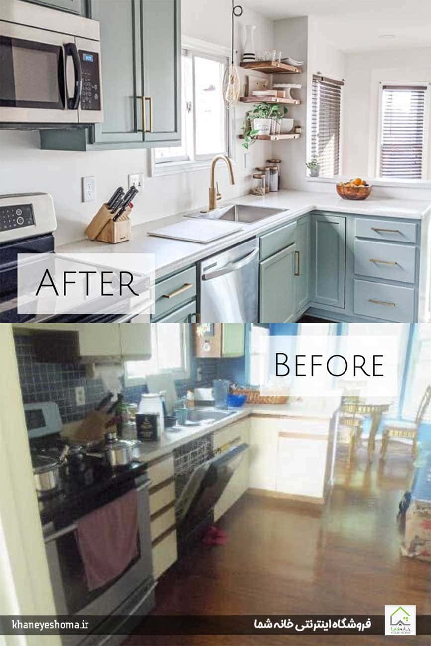 قبل-بعد-طراحی-آشپزخانه-مینیمال-با-هزینه-محدود